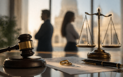 couple discussing legal separation after international marriage in UAE expat context
